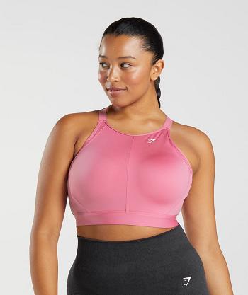 Sujetadores Deportivos Gymshark High Neck High Support Mujer Rosas | CO 2083XYU